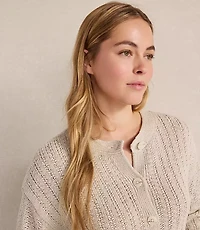 Haven Well Within Linen Tape Yarn Cardigan