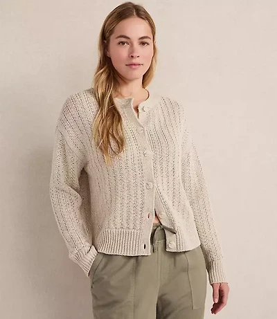 Haven Well Within Linen Tape Yarn Cardigan