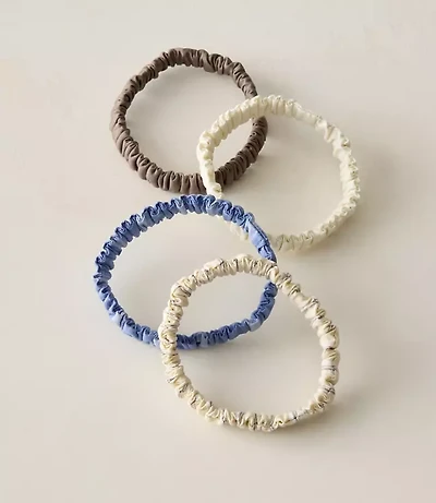 Haven Well Within Cotton Poplin Scrunchies, Pack of 4