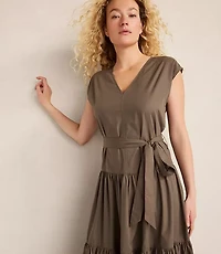 Haven Well Within Organic Cotton Poplin Tiered Midi Dress