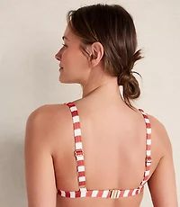 Haven Well Within Textured Stripe Triangle Bikini Top