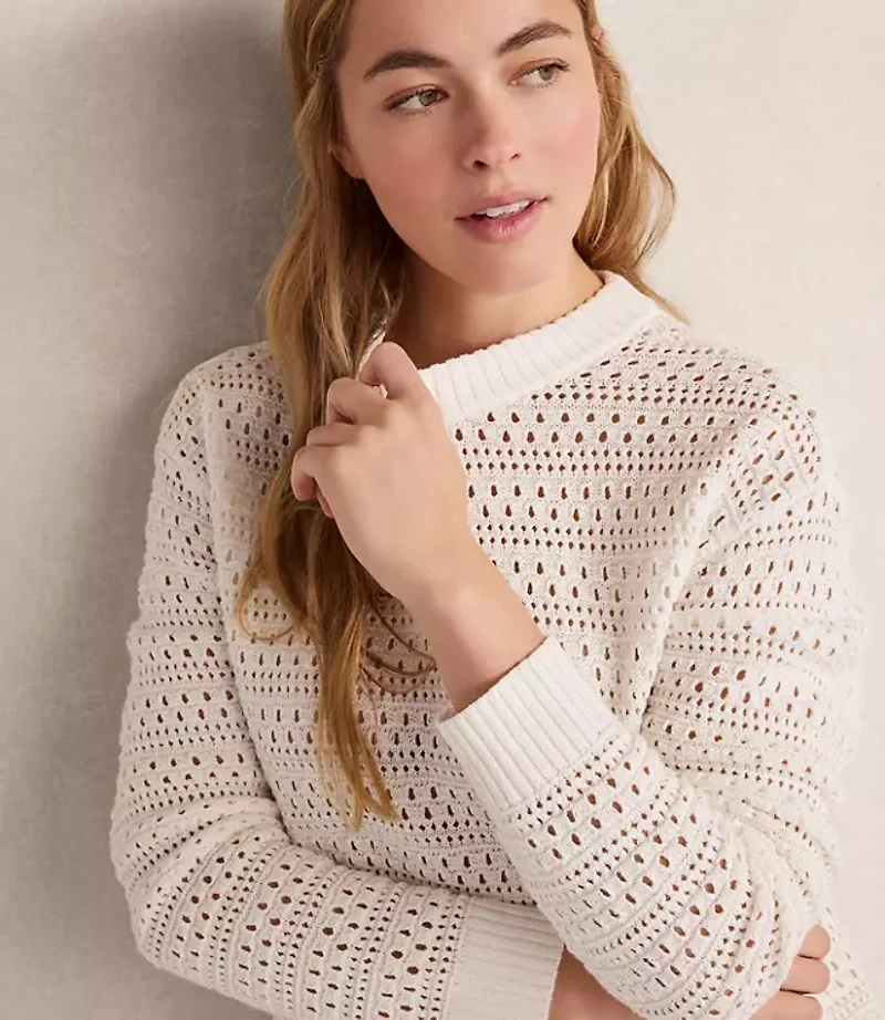 Haven Well Within Cotton Linen Stitched Crewneck