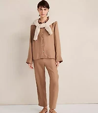 Haven Well Within Everweave Linen Shirred Top