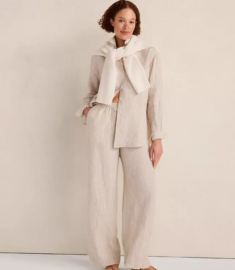Haven Well Within Everweave Linen Stripe Relaxed Pants
