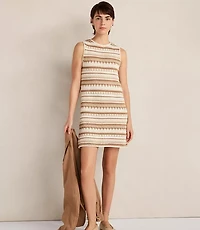 Haven Well Within Cotton Textured Stripe Mini Dress