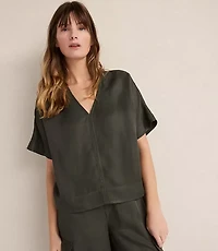 Haven Well Within Viscose Linen V-Neck Top