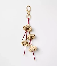 Raffia Flower Bag Charm