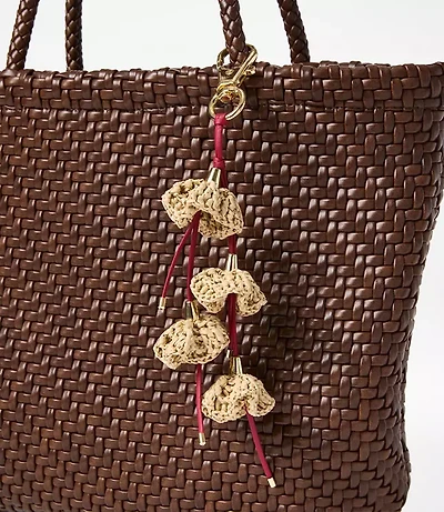 Raffia Flower Bag Charm