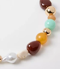 Pearlized Mixed Beaded Statement Necklace