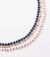 Beaded Chain Necklace Set