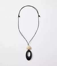 Double Pendant Cord Necklace