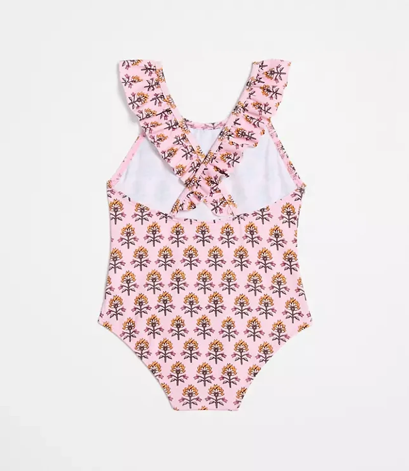 Mon Coeur UPF 50+ Recycled Polyester Garden Ruffle Swimsuit