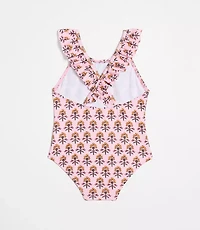 Mon Coeur UPF 50+ Recycled Polyester Garden Ruffle Swimsuit
