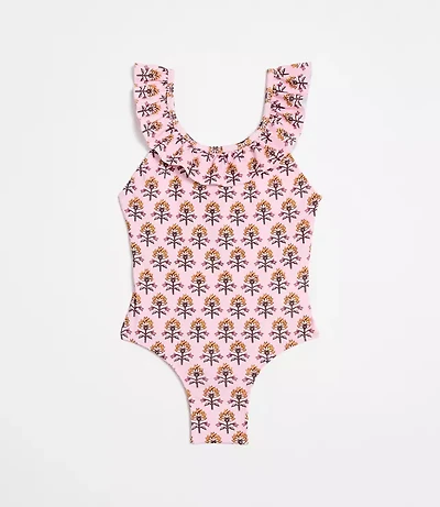 Mon Coeur UPF 50+ Recycled Polyester Garden Ruffle Swimsuit