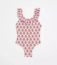 Mon Coeur UPF 50+ Recycled Polyester Garden Ruffle Swimsuit