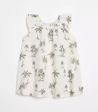 Mon Coeur Linen Palm Tree Dress