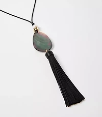 Tassel Pull Tie Statement Necklace