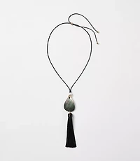Tassel Pull Tie Statement Necklace