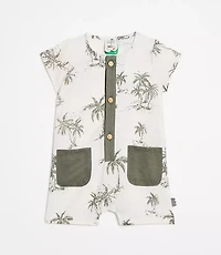 Mon Coeur Linen Palm Tree Romper