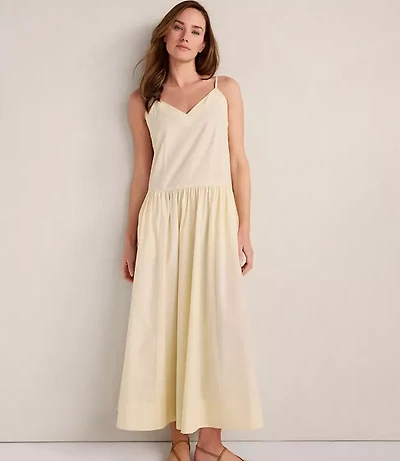 Haven Well Within Organic Cotton Poplin Strappy Maxi Dress