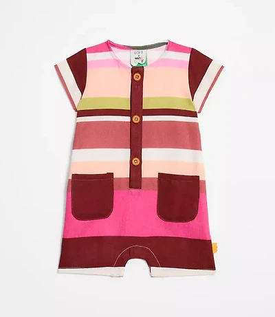Mon Coeur Linen Stripe Onesie