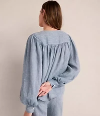 Haven Well Within Linen V-Neck Blouse