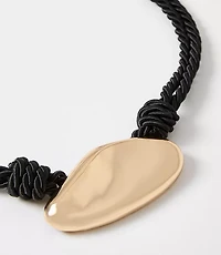Metal Cord Statement Necklace