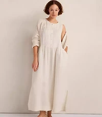 Haven Well Within Linen Pintuck Midi Dress