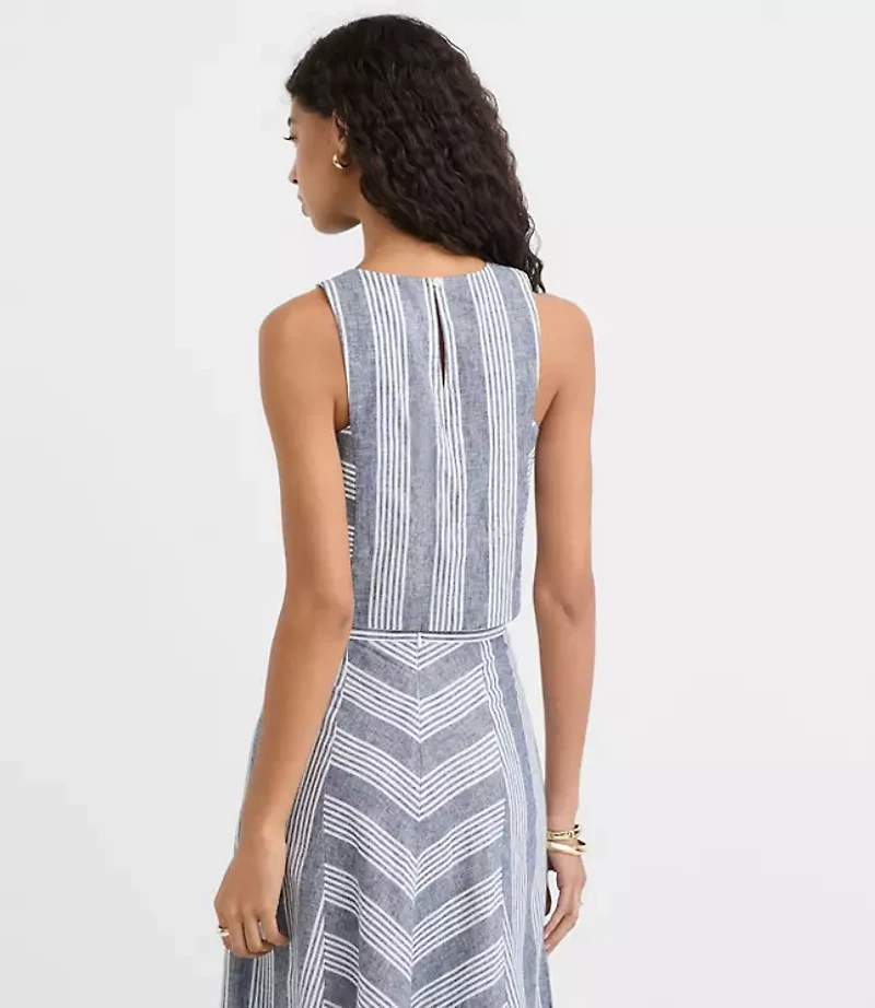 Striped Linen Cotton Shell