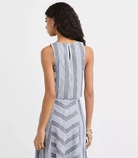 Striped Linen Cotton Shell