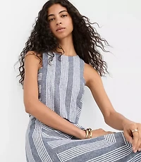 Striped Linen Cotton Shell