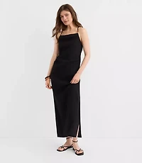 Petite LOFT Beach Beaded Cowl Neck Maxi Dress