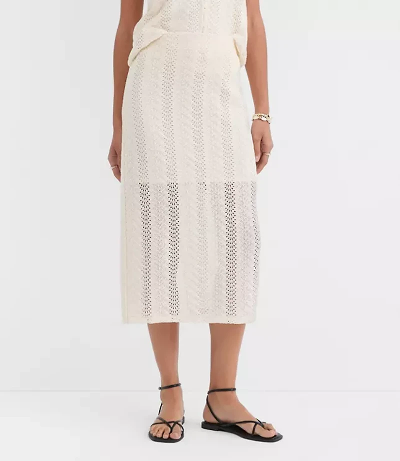 Crochet Column Midi Skirt