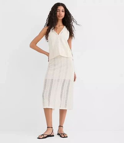 Crochet Column Midi Skirt