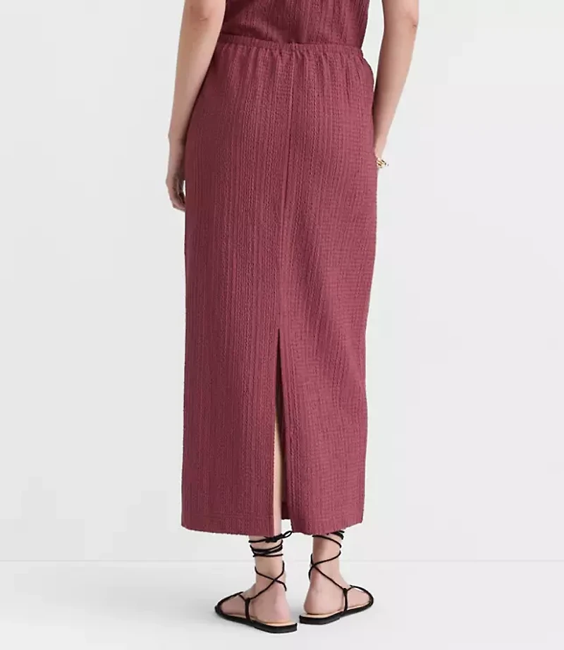 Textured Column Midi Skirt