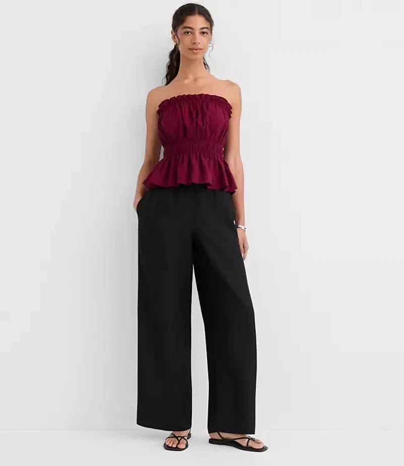 Petite Ruffle Smocked Waist Cami