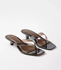 Jelly Kitten Heel Thong Sandals