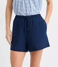 Petite Sawyer Pull On Shorts Linen Cotton