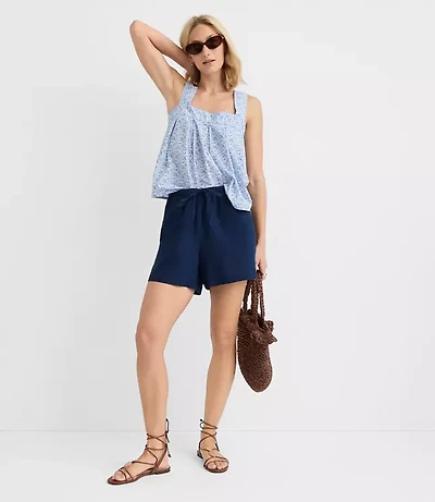 Petite Sawyer Pull On Shorts Linen Cotton