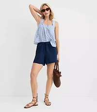 Petite Sawyer Pull On Shorts Linen Cotton