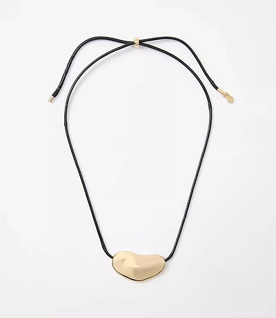 Metal Nugget Pull Tie Necklace