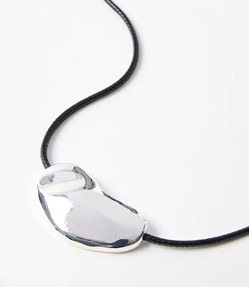 Metal Nugget Pull Tie Necklace