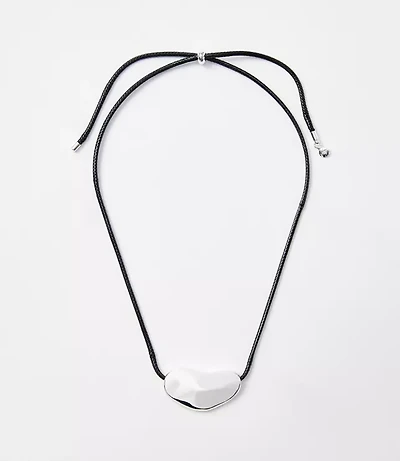 Metal Nugget Pull Tie Necklace