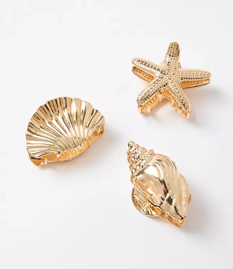 Seashell Hair Clip Set