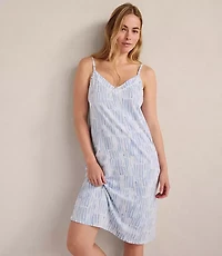 Haven Well Within Organic Cotton Jersey Watercolor Wave Sleep Dress