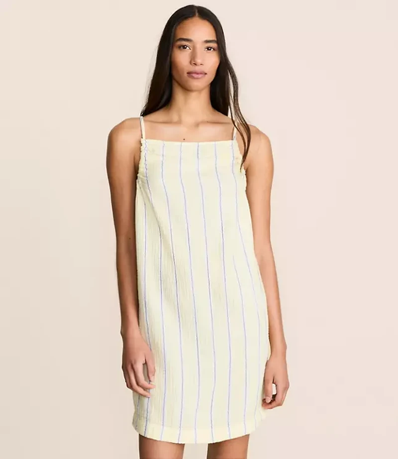 Petite Lou & Grey Striped Ruched Triple Cloth Mini Dress