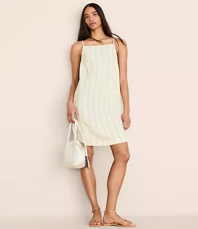Petite Lou & Grey Striped Ruched Triple Cloth Mini Dress