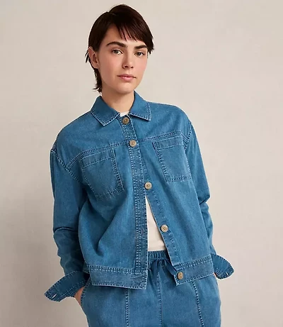 Haven Well Within Organic Cotton Denim Boxy Jacket