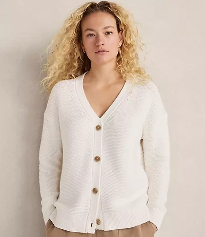 Haven Well Within Organic Cotton Link Stitch Cardigan