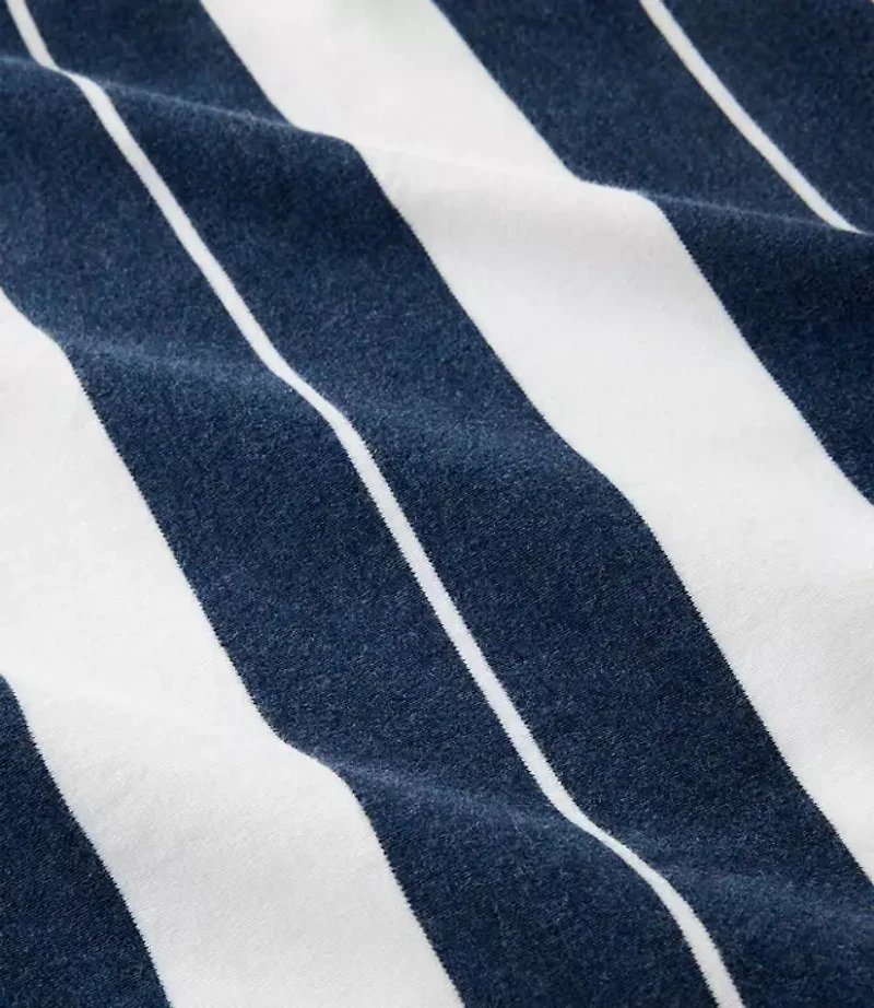 Haven Well Within Organic Cotton Interlock Stripe Johnny Collar Top